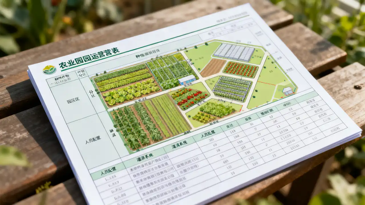 农业园区运营表格图