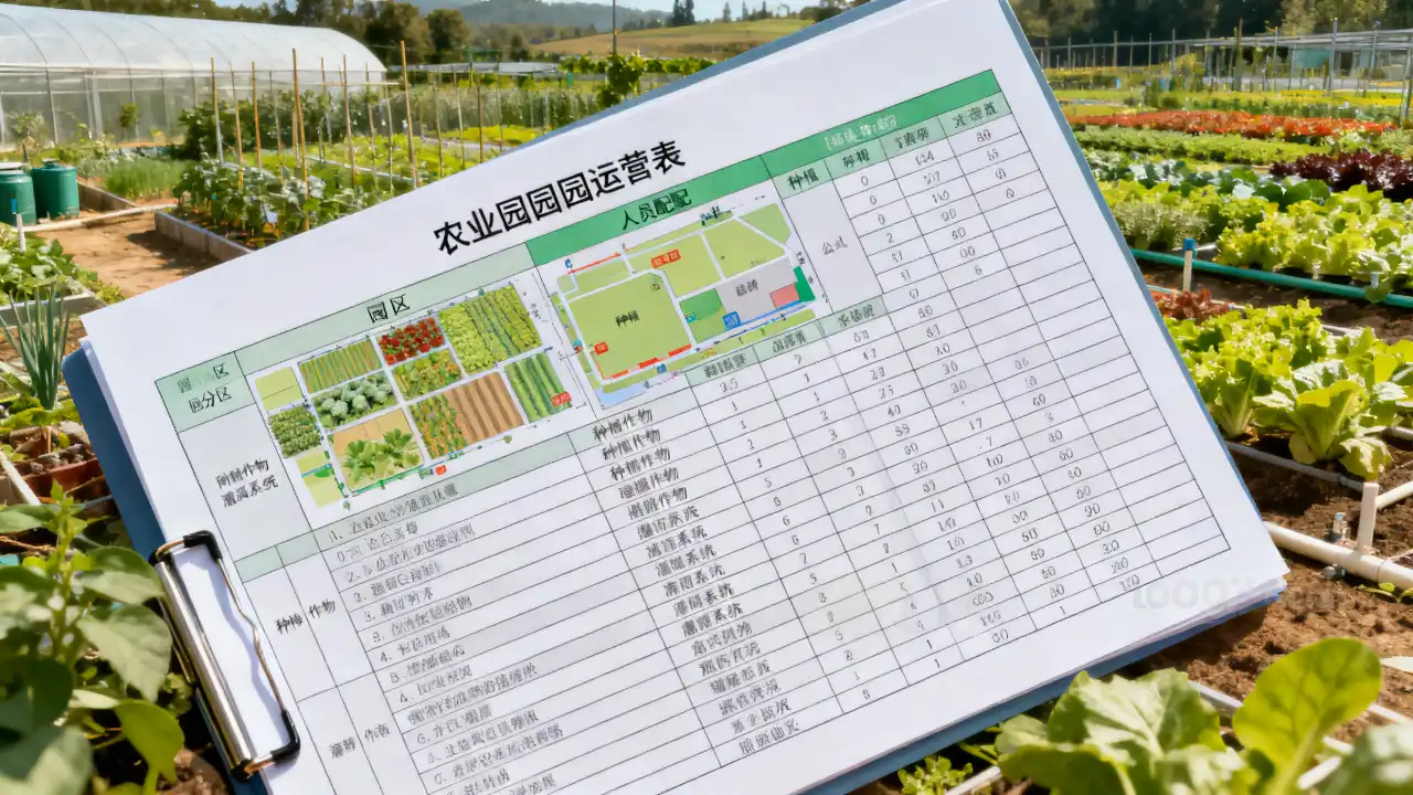 农业园区运营表格图怎么设计才实用，园区管理表格模板怎么选