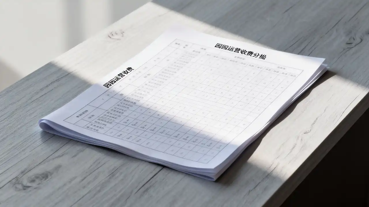 园区运营收费分摊表格