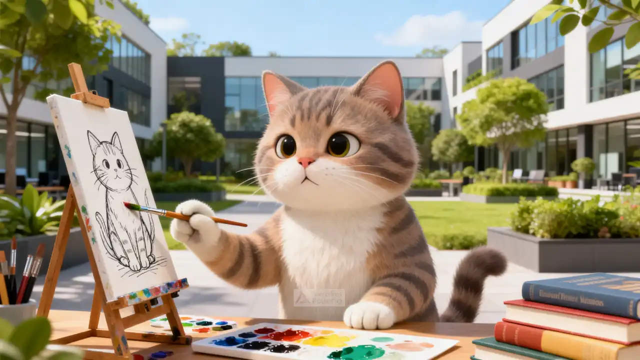 园区运营插画喵教育
